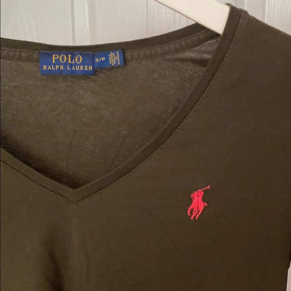 olive v neck - Picture 2 of 2